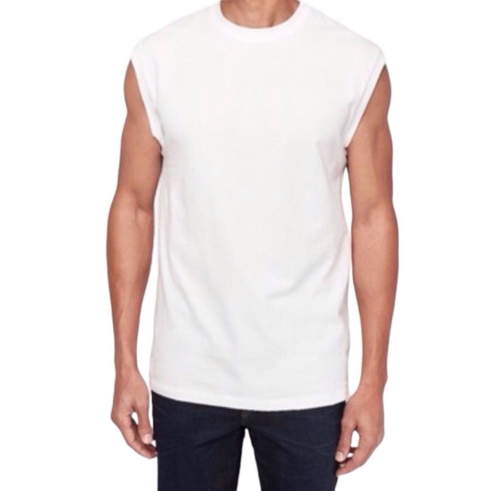 White Hanes sleeveless tee shirt size XL